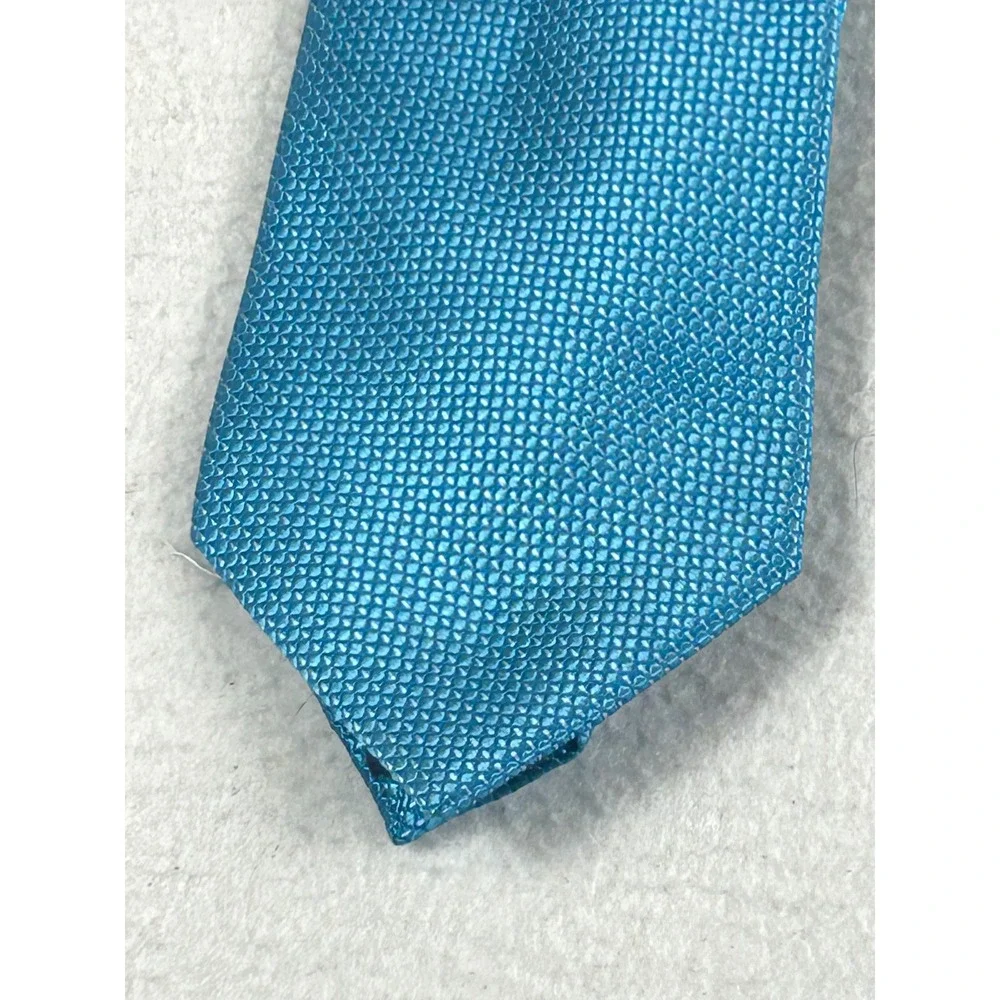 Stafford Necktie Mens One Size Teal Blue Textured Silk Business Professional